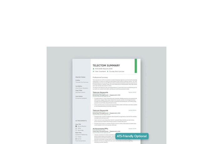 write professional ran, noc engineer resume and linkedin